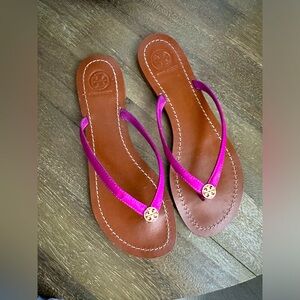 Tory Burch classic flip flops, size 8